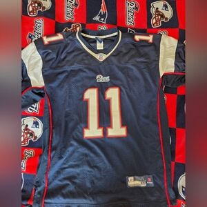 New England Patriots #11 Football Jersey - Navy, Red, White
